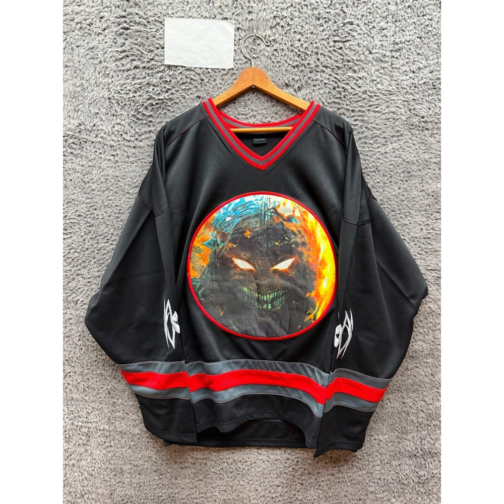 NWD Disturbed Indestructible Big Face Concert Tour 2009 Hockey Jersey Size L